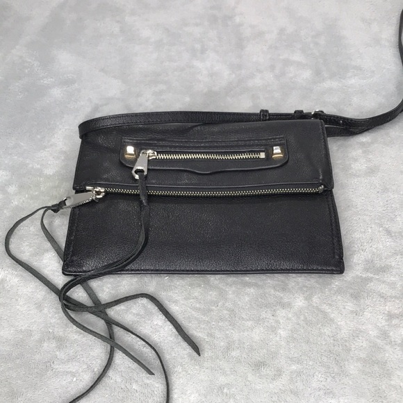 Rebecca Minkoff  Regan Leather Crossbody  Black - Picture 1 of 11